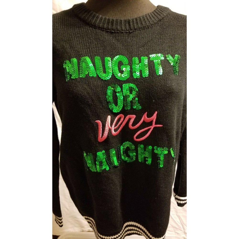 Faith And Zoe Christmas Sweater Women Black Small